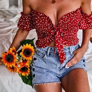 SHEIN - Confetti heart shirted top